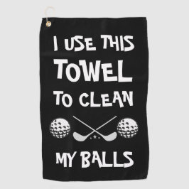 Funny gezegde zwart golfhanddoek