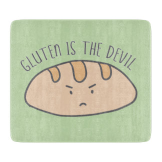 Funny GF Gluten is de duivel Light Green Snijplank