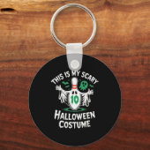 Funny Ghost Bowling League Team Halloween Humor Te Sleutelhanger (Voorkant)