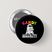 Funny Ghost Candy Security Halloween Costume Hallo Ronde Button 5,7 Cm (Voorkant /achterkant)