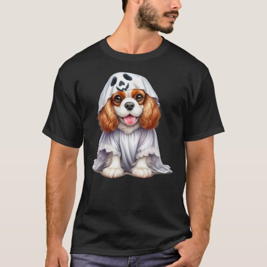 Funny Ghost Cavalier King Charles Spaniel Dog Love T-shirt (Voorkant)