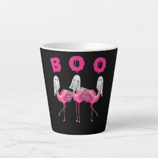 Funny Ghost Flamingo Boo Halloween Costume Gifts Latte Mok