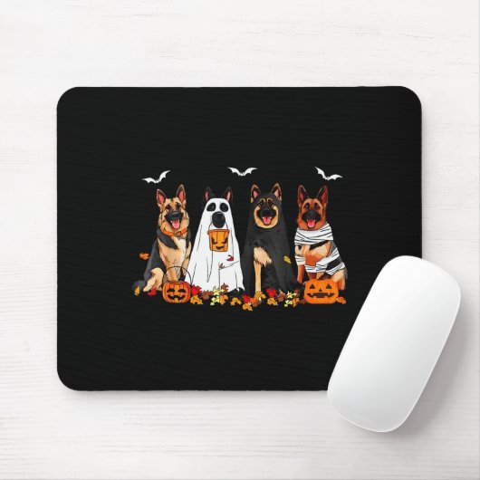 Funny Ghost German Shepherd Halloween Dog Mom Dog Muismat (Met muis)