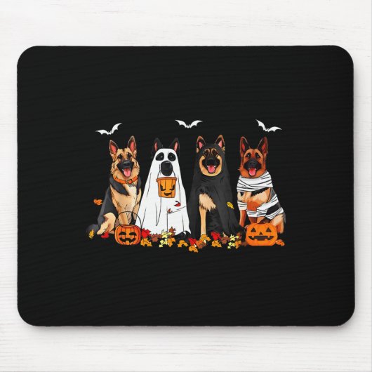 Funny Ghost German Shepherd Halloween Dog Mom Dog Muismat (Voorkant)