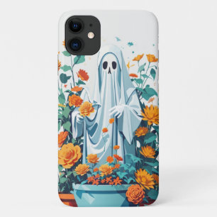 Funny Ghost Ghost Tuinieren Plant Retro Hallowee iPhone 11 Hoesje