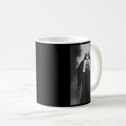 Funny Ghost Hand Heart Sign Soky Costume Halloween Koffiemok (Voorkant rechts)