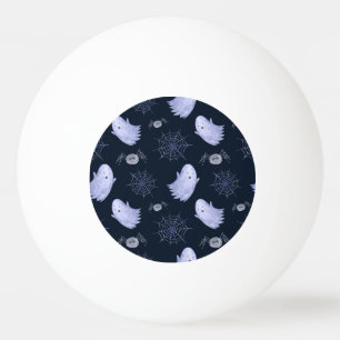 Funny Ghost Spider Halloween Patroon. Pingpongballen