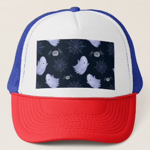 Funny Ghost Spider Halloween Patroon. Trucker Pet
