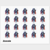 Funny Ghost Vierkante Sticker (Vel)