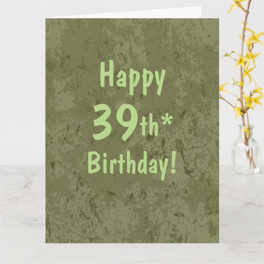 Funny Giant 39th Birthday Card Template Customize Kaart (Gele Bloem)
