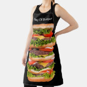 Funny Giant Hamburger Barbecue Theme Schort (Insitu)