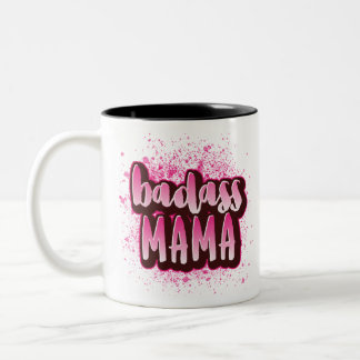 Funny Gift for Badass Mama Tweekleurige Koffiemok