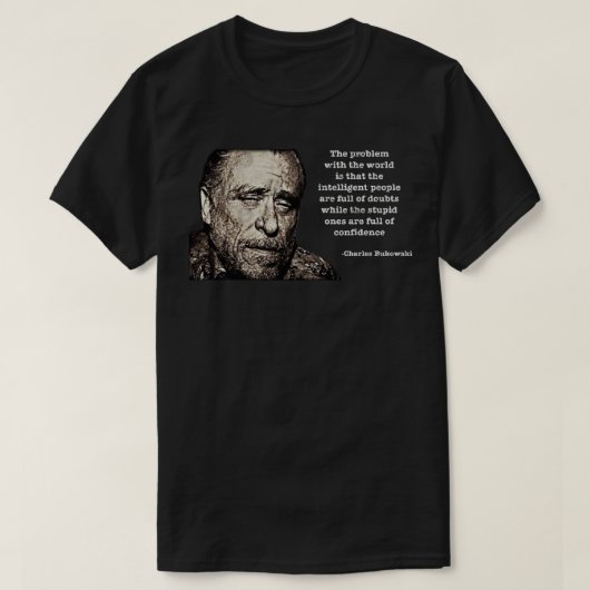 Funny Gift for Charles Bukowski geeft muziekventil T-shirt (Design voorkant)