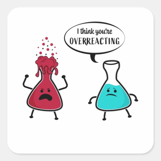 Funny Gift for Chemistry Teacher Vierkante Sticker (Voorkant)