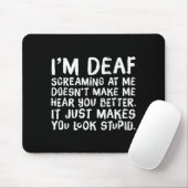 Funny Gift For Deaf People Hearing Joke  Muismat (Met muis)