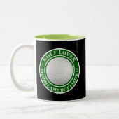 Funny Gift for Golf Fans Tweekleurige Koffiemok (Links)