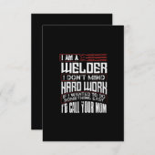 Funny Gift for Welder | Lover Gift, vader van de W Bedankkaart (Voorkant / Achterkant)