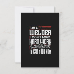 Funny Gift for Welder Lover Gift, vader van de W Bedankkaart