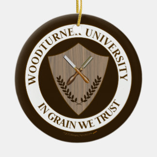 Funny Gift for Woodturner Woodkeerner University Keramisch Ornament