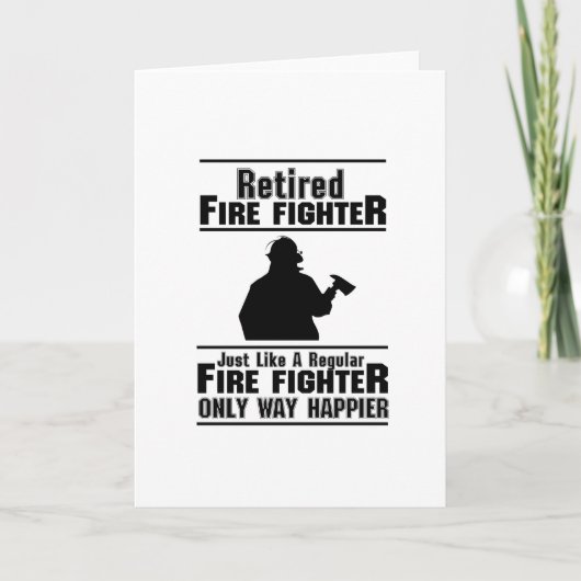 Funny Gift, hoofd brandbestrijding Man in ruste Kaart (Voorkant)
