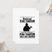 Funny Gift, hoofd brandbestrijding Man Kaart (Voorkant / Achterkant in situ)