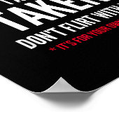 Funny Gift I'm Taken For Men - Don't Flirt With Me Poster (Hoek)