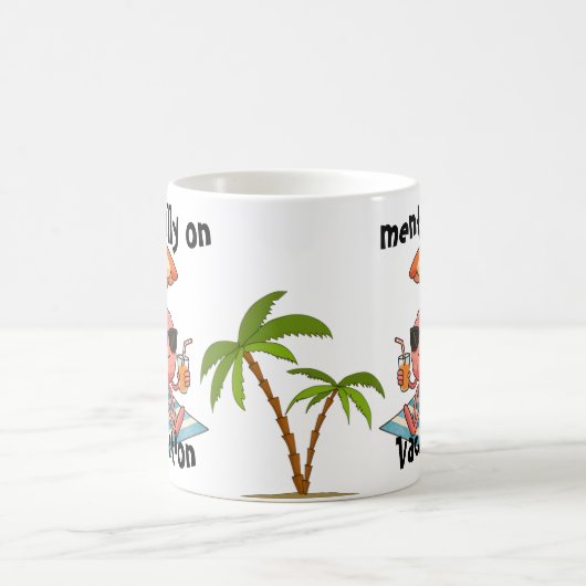 Funny Gift Mug - Brain in Vacation Mode (Centre)