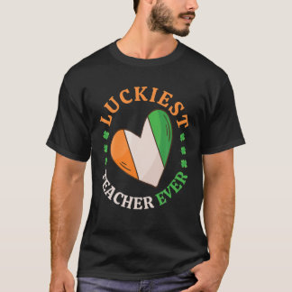 Funny Gifts St Patrick's Day Luctigste Teacher Eve T-shirt