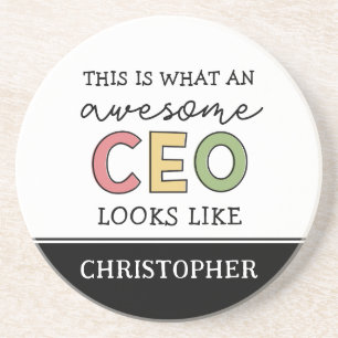 Funny Gifts voor CEO Geweldige CEO Boss Gifts Zandsteen Onderzetter