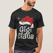 Funny Gigi Claus Pyjamas T-shirt Noël Père Noël G (Devant)