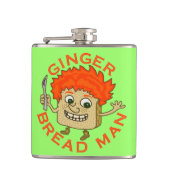 Funny Ginger Bread Man Kerstmis Heupfles (Voorkant)