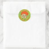 Funny Ginger Bread Man Kerstmis Ronde Sticker (Tas)