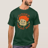 Funny Ginger Bread Man Kerstmis T-shirt (Voorkant)