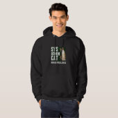 Funny Ginger Cat Computer Laptop Sysadmin Kat Hoodie (Voorkant volledig)