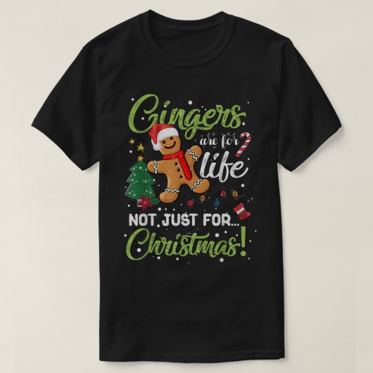 Funny Gingerbread Christmas Design T-shirt (Design voorkant)