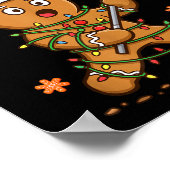 Funny Gingerbread Lacrosse Christmas Cookie Oh Sna Poster (Hoek)