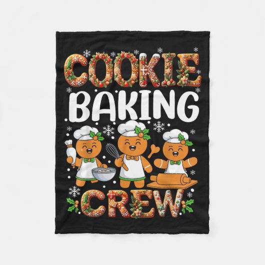 Funny Gingerbread Lovers Cookie Baking Crew Christ Fleece Deken (Voorkant)