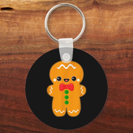 Funny Gingerbread Man Christmas Men Women Adult Yo Sleutelhanger (Voorkant)