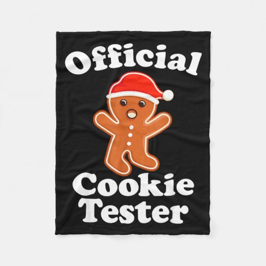 Funny Gingerbread Man Cookie Tester Christmas  Fleece Deken (Voorkant)
