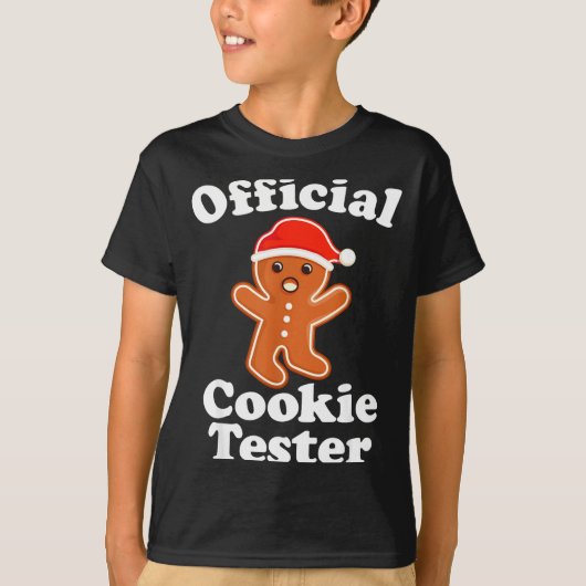 Funny Gingerbread Man Cookie Tester Christmas T-shirt (Voorkant)