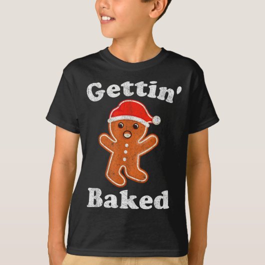 Funny Gingerbread Man Gettin Baked Cookie Baking C T-shirt (Voorkant)