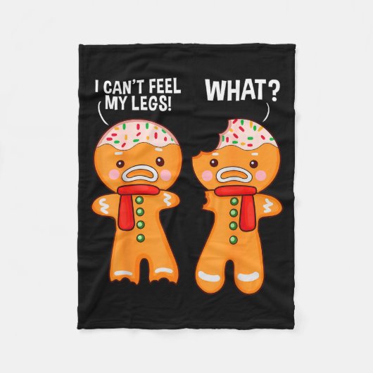 Funny Gingerbread Man Ginger Bread Men Christmas X Fleece Deken (Voorkant)