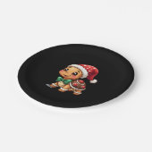 Funny Gingerbread Man Turtle Christmas Womens Mens Papieren Bordje (Gekanteld)