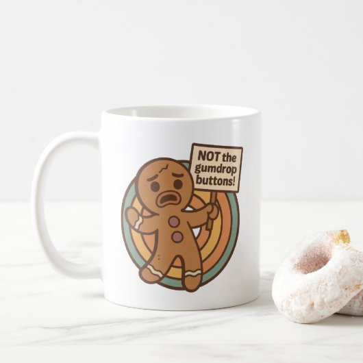 Funny Gingerbread Mug – Gingy Holiday Design Koffiemok (Met donut)