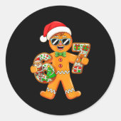 Funny Gingerbread Six Seven 67 Gingerbread Man Xma Ronde Sticker (Voorkant)
