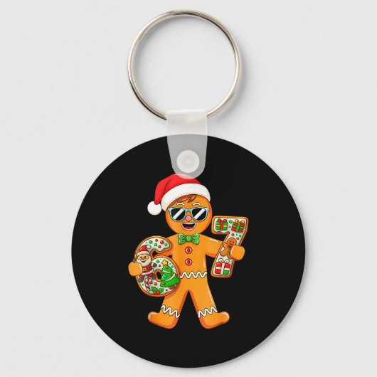 Funny Gingerbread Six Seven 67 Gingerbread Man Xma Sleutelhanger (Voorkant)