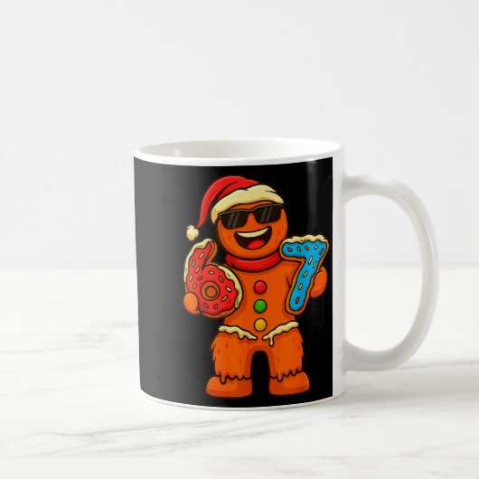Funny Gingerbread Six Seven 67 Ice Cream Drip Chri Koffiemok (Rechts)