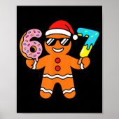 Funny Gingerbread Six Seven 67 Ice Cream Drip Chri Poster (Voorkant)