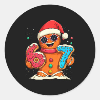 Funny Gingerbread Six Seven 67 Ice Cream Drip Chri Ronde Sticker
