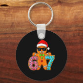 Funny Gingerbread Six Seven 67 Ice Cream Drip Chri Sleutelhanger (Voorkant)
